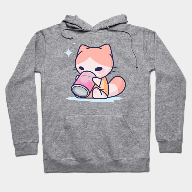 Peach Milk Kitty Hoodie by Everything A Cat